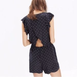 Madewell Silk Petal Play Printed Romper